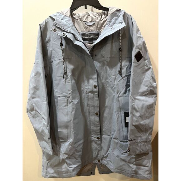 Eddie Bauer Women's Charly Waterproof Rain Parka, Blue, XL, Extra Large - Picture 6 of 12